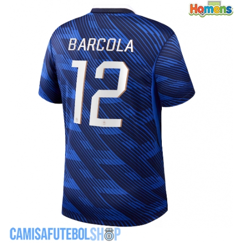 Camisa de time de futebol França Bradley Barcola #12 Replicas 1º Equipamento Mundo 2026 Manga Curta